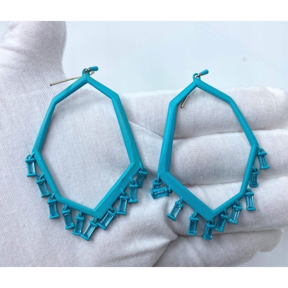 Karen Scott, Tomas , Crystal Turquoise Earrings, Authenic - Picture 5 of 11